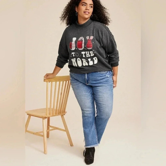 Plus Size Joy to the World Sweatshirt, Various Sizes - Picture 4 of 5